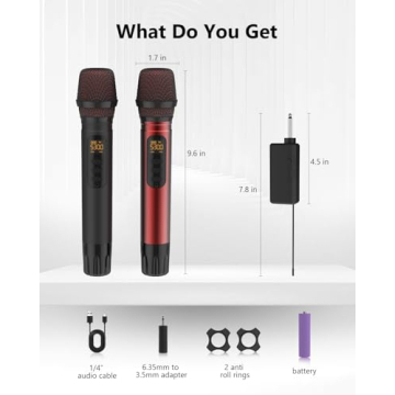 ROUWU Dual Handheld Wireless Microphones for Events