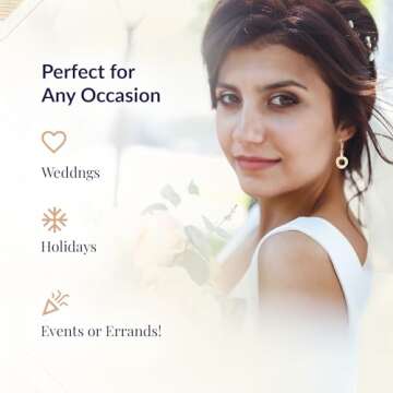 Leverback 14K Gold Filled Dangling Earrings - Dressy Love Knot Gold Dangle Earrings For Women – Chunky Circle Jewelry for Women Trendy - Elegant Jewelry Gift Idea for Wife or Mother