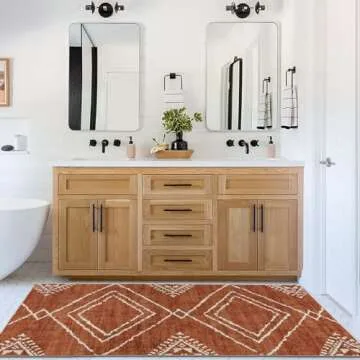ReaLife Washable Area Rug Runner - Moroccan Diamond Style