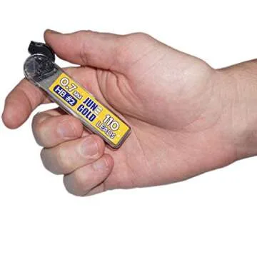 June Gold 72 Mechanical Pencils, 0.7 mm HB #2 Lead, 2 Lead Dispensers/w 220 Refills & 16 Erasers, Break Resistant Lead, Convenient Side Click & Soft Non-Slip Grip