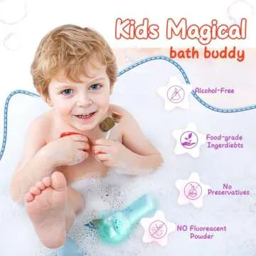 MeCids Magic Potion Bubble Bath Bombs for Kids - Safe & Non-Toxic Bath Color Tablets Bath Potions for Toddlers Ages 4-12 Fun Science Kit Gift for Birthday, Halloween，Thanksgiving，Christmas- 6 Pack