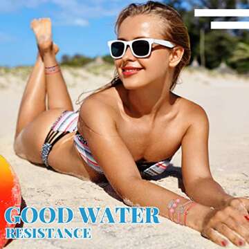 Hicarer 21 Pieces Surfer Wave Bracelet Ocean Wave Adjustable Waterproof Handmade Friendship Bracelet Anklet Jewelry for Women(Vintage Style)