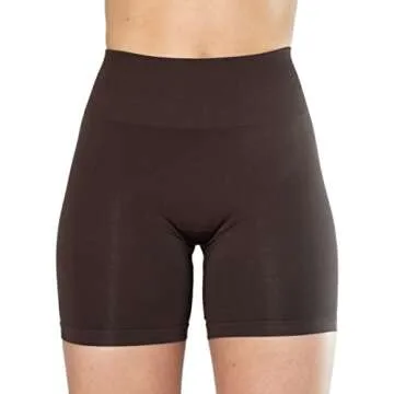 AUROLA Intensify Workout Shorts for Women Seamless Scrunch Short Gym Yoga Running Sport Active Exercise Fitness Shorts(S,Chocolate Plum)