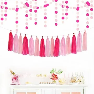 Vibrant 23pcs Rose Hot Pink Party Decorations for Events