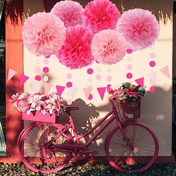 Vibrant 23pcs Rose Hot Pink Party Decorations for Events