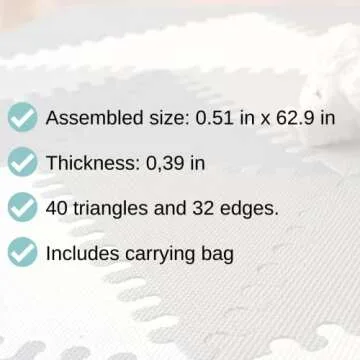 Soft Non-Toxic Baby Play Mat | Toddler Playmat | 72 Pcs 51.2 in x 64 in | Colorful Jigsaw Puzzle PlayMatFoam Floor Mats for Kids & Babies | EVA Foam Interlocking Tiles for Gym, Nursery, Playroom