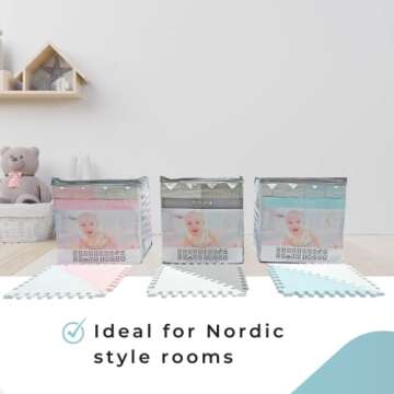 Soft Non-Toxic Baby Play Mat | Toddler Playmat | 72 Pcs 51.2 in x 64 in | Colorful Jigsaw Puzzle PlayMatFoam Floor Mats for Kids & Babies | EVA Foam Interlocking Tiles for Gym, Nursery, Playroom