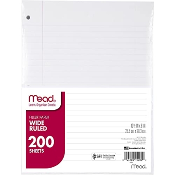 Mead Loose Leaf Wide Ruled Paper for Note Taking