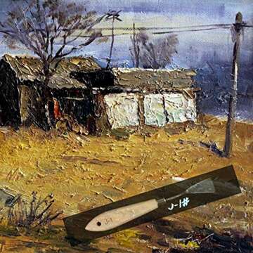 Togood 10pcs Stainless Steel Spatula Palette Knives For Artists, Art Tools For Oil Painting Acrylic Mixing Special Effects, Wooden handle