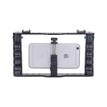 YELANGU Aluminum Smartphone Video Rig Filmmaking Recording Vlogging Rig Case,Cell Phone Movies Mount...