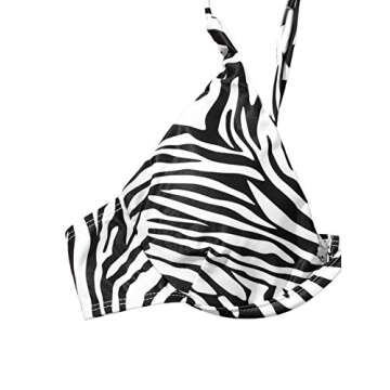 Verdusa Zebra Print Triangle Bikini Set for Women