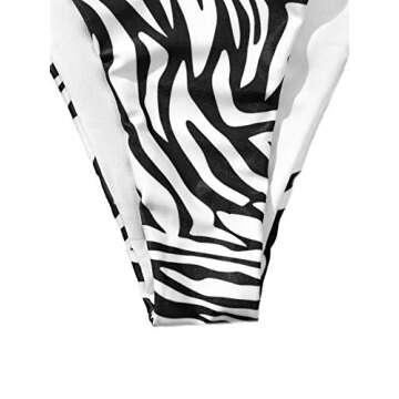 Verdusa Zebra Print Triangle Bikini Set for Women