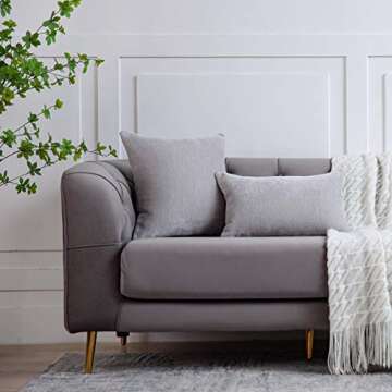 Anickal Light Grey Decorative Pillow Covers Set