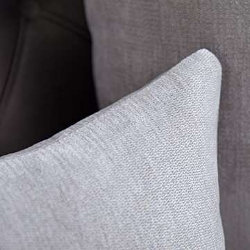 Anickal Light Grey Decorative Pillow Covers Set