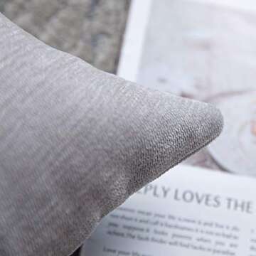 Anickal Light Grey Decorative Pillow Covers Set