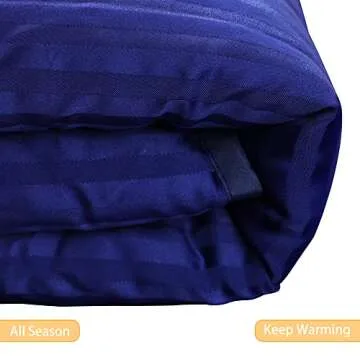 ZPECC Toddler Bedding Set - 4 Piece Soft Crib Bedding Set for Boys, Includes Toddler Comforter, Flat Sheet, Fitted Sheet and Pillowcase, Blue Stripe