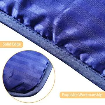 ZPECC Toddler Bedding Set - 4 Piece Soft Crib Bedding Set for Boys, Includes Toddler Comforter, Flat Sheet, Fitted Sheet and Pillowcase, Blue Stripe