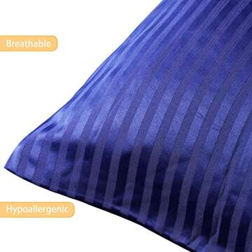 ZPECC Toddler Bedding Set - 4 Piece Soft Crib Bedding Set for Boys, Includes Toddler Comforter, Flat Sheet, Fitted Sheet and Pillowcase, Blue Stripe