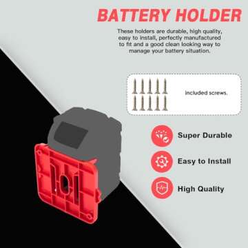 Crtbelfy Battery Holder for Milwaukee M18 Batteries 10 Pack