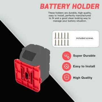 Crtbelfy Battery Holder for Milwaukee M18 Batteries 10 Pack