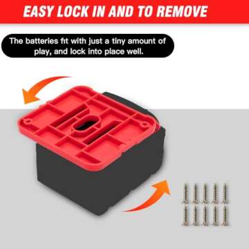 Crtbelfy Battery Holder for Milwaukee M18 Batteries 10 Pack