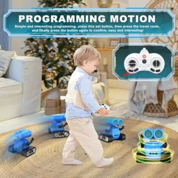 Hamourd Robot Toys for Boys Girls, Emo Robot with Walkie-Talkie Function, Gesture Sensing, Flexible Head & Arms, Programming Motion, Dance Moves, Music, Multi-Mode LED Eye, Toys for Ages