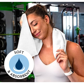 Microfiber Gym Towels - 6 Pack by S&T INC. for Optimal Performance