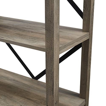 Walker Edison Urban Industrial Bookshelf in Grey Wash