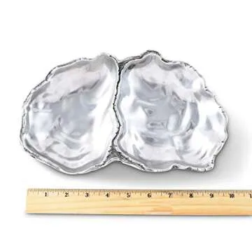Arthur Court Aluminum Oyster Vanity Tray - Coastal Elegance