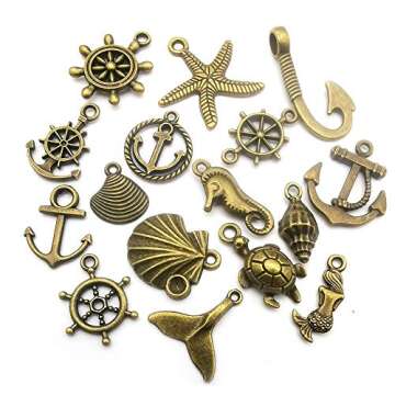100pcs Bulk Lots Mini Antique Bronze Charms for Jewelry Making Supplies DIY Craft Material Accessories Bracelet Earring Charms Wholesale (HK421)