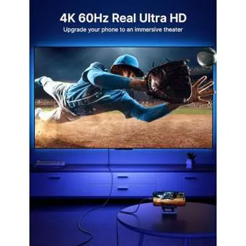 JSAUX USB C to HDMI Cable 10ft | 4K@60Hz | USB 3.1 Type C to HDMI 2.0 Cord for Home Office, (Thunder...