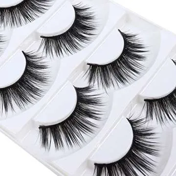 Wleec Beauty Dramatic False Eyelashes Handmade Long Fake Lashes Pack F27/L (15 Pairs/3 Pack)