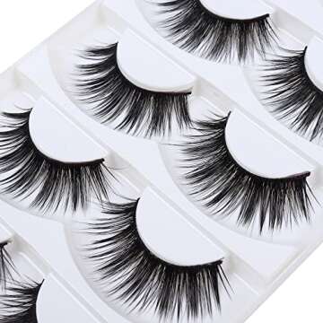 Wleec Beauty Dramatic False Eyelashes Handmade Long Fake Lashes Pack F27/L (15 Pairs/3 Pack)