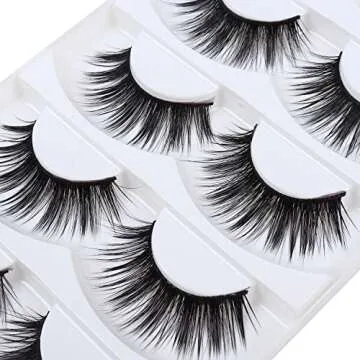 Wleec Beauty Dramatic False Eyelashes Handmade Long Fake Lashes Pack F27/L (15 Pairs/3 Pack)