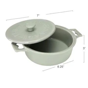 Creative Co-Op Brie Bakers Set with Lids & Spreaders