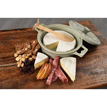 Creative Co-Op Brie Bakers Set with Lids & Spreaders