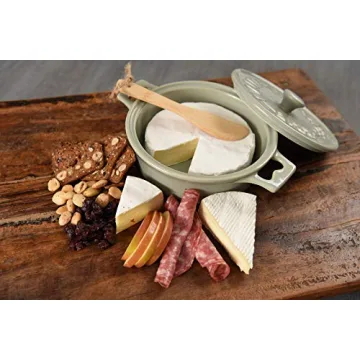 Creative Co-Op Brie Bakers Set with Lids & Spreaders