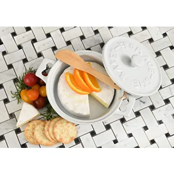 Creative Co-Op Brie Bakers Set with Lids & Spreaders