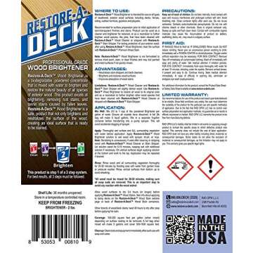 Restore-A-Deck Wood Brightener - Effective Deck Restoration Solution