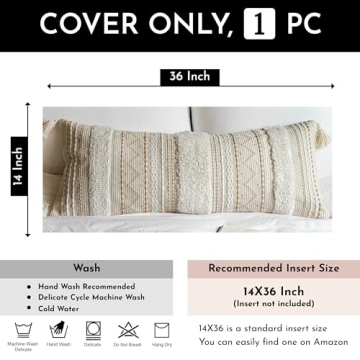 BlissBlush Boho Decorative Lumbar Pillow Cover
