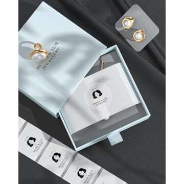 MUNBYN Glitter Thermal Labels for Small Businesses - 500 Roll