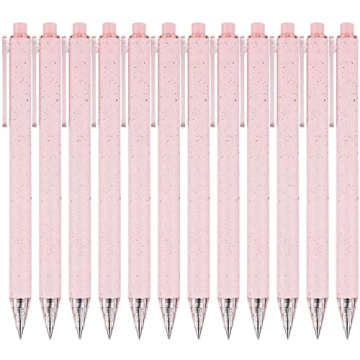 RIANCY Premium Pink Gel Pens - Smooth Writing, Quick Dry, Set of 12 - Perfect for Journaling and Not...