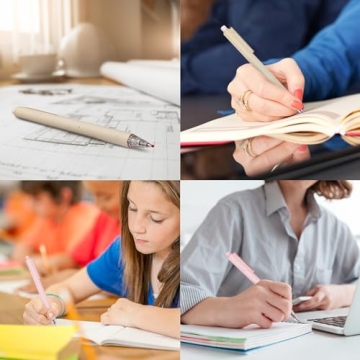 RIANCY Pink Gel Pens - Smooth Quick Dry Set of 12