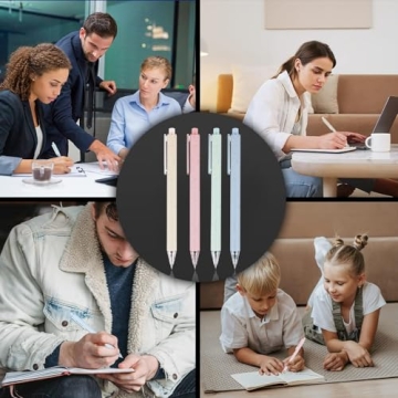 RIANCY Pink Gel Pens - Smooth Quick Dry Set of 12