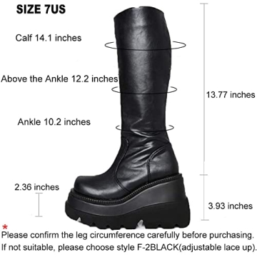 CELNEPHO Womens Stylish High Platform Combat Boots