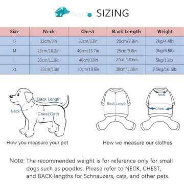 Lifeunion Small Cats Dogs Pajamas Pet Soft Silk Lapel Two-Legged Sleepwear Shirt for All Season (Lar...