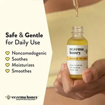 ECZEMA HONEY Nourishing Face Serum - Daily Hydrating Serum - Face Oil for Eczema, Dry & Sensitive Skin (1 Oz)