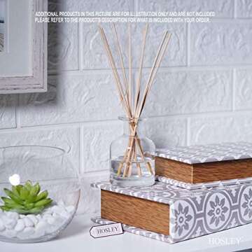 Hosley 4 Glass Bottles for Essential Oils & DIY Crafting