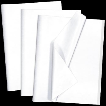 100 Sheets White Tissue Paper Artdly 14 x 20 Inches Recyclable White Wrapping Paper Bulk for Wedding...