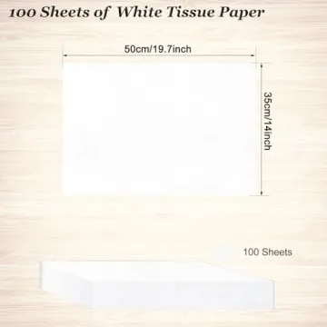 100 Sheets Black Tissue Paper Artdly 14 x 20 Inches Premium Bulk